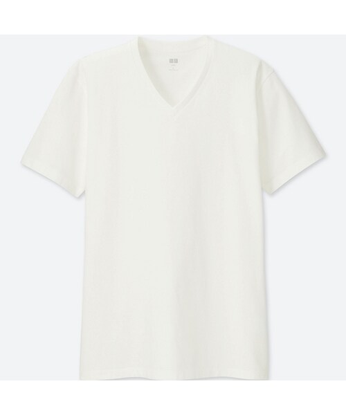 UNIQLO（ユニクロ）の「スーピマコットンＶネックＴ（半袖）＋EC（Tシャツ/カットソー・メンズ・YELLOW 47/GRAY 03/GREEN 55/NAVY 69/BLACK 09/DARK ORANGE 29/WHITE 00/DARK GRAY 08/BLUE 66・3XL/XXL/XS/XL/S/M/4XL/L）」の2枚目の写真