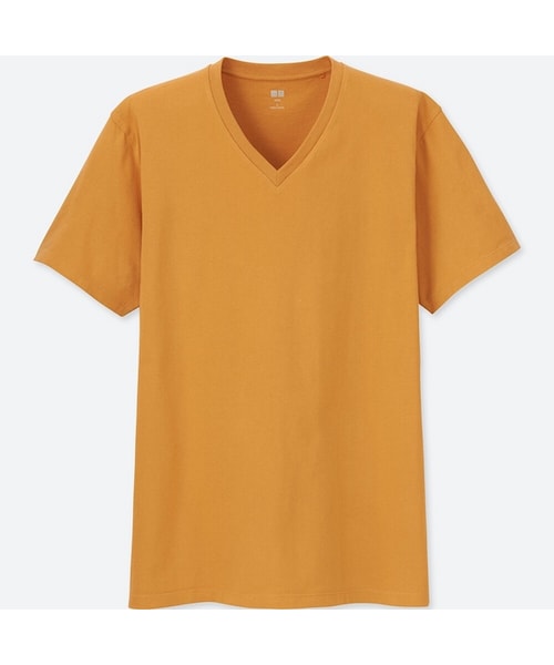 【コンパクトスーピマ】スムース Vネック Tシャツ リネンタッチ VネックTシャツ（Tシャツ/カットソー/メンズ
