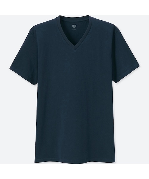 【コンパクトスーピマ】スムース Vネック Tシャツ UNIQLO（ユニクロ）の「スーピマコットンVネックT（半袖）＋EC