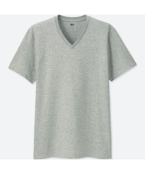 UNIQLO（ユニクロ）の「スーピマコットンＶネックＴ（半袖）＋EC（Tシャツ/カットソー・メンズ・YELLOW 47/GRAY 03/GREEN 55/NAVY 69/BLACK 09/DARK ORANGE 29/WHITE 00/DARK GRAY 08/BLUE 66・3XL/XXL/XS/XL/S/M/4XL/L）」の4枚目の写真
