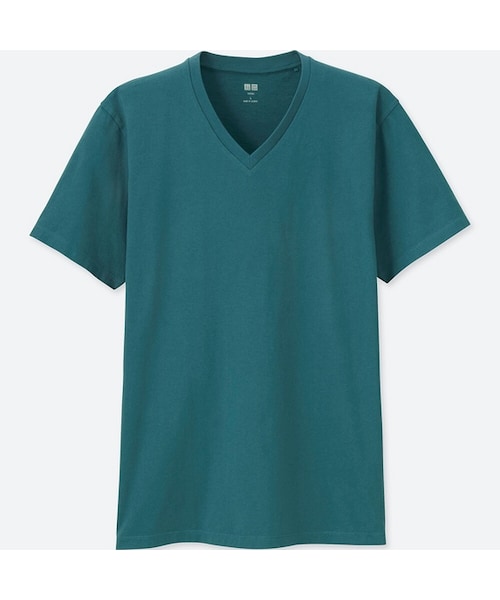 UNIQLO（ユニクロ）の「スーピマコットンＶネックＴ（半袖）＋EC（Tシャツ/カットソー・メンズ・YELLOW 47/GRAY 03/GREEN 55/NAVY 69/BLACK 09/DARK ORANGE 29/WHITE 00/DARK GRAY 08/BLUE 66・3XL/XXL/XS/XL/S/M/4XL/L）」の6枚目の写真