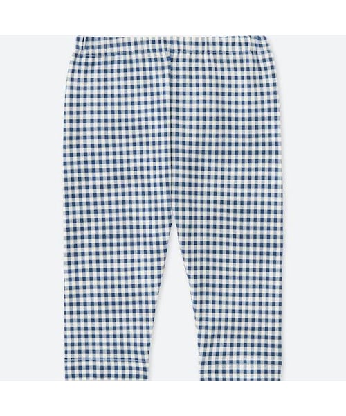 UNIQLO（ユニクロ）の「レギンス（チェック・7分丈）（その他ベビー用品・キッズ・YELLOW 43/BLUE 68・90/110/70/80/100）」の2枚目の写真