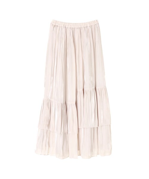 GARAGE OF GOOD CLOTHING（ガレージオブグッドクロージング）の「ティアードマキシスカート（スカート・オフホワイト/ブラック・F）」の6枚目の写真