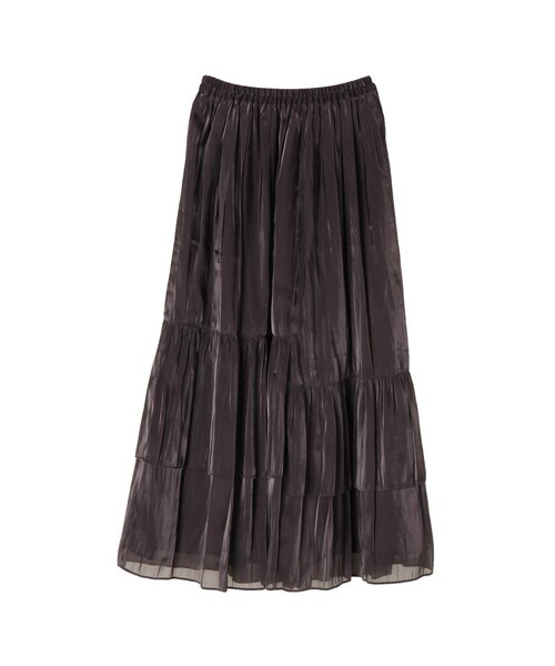 GARAGE OF GOOD CLOTHING（ガレージオブグッドクロージング）の「ティアードマキシスカート（スカート・オフホワイト/ブラック・F）」の12枚目の写真