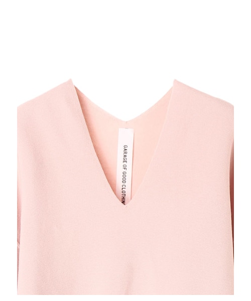 GARAGE OF GOOD CLOTHING(ガレージオブグッドクロージング)の「OLG 12GガーターホールガーメントVネック(トップス・ホワイト/ブラック/ライトピンク・F)」の5枚目の写真