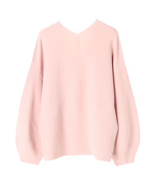 GARAGE OF GOOD CLOTHING(ガレージオブグッドクロージング)の「OLG 12GガーターホールガーメントVネック(トップス・ホワイト/ブラック/ライトピンク・F)」の4枚目の写真