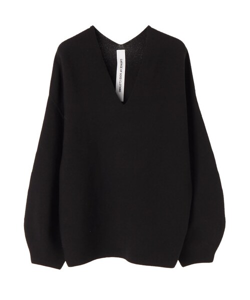 GARAGE OF GOOD CLOTHING(ガレージオブグッドクロージング)の「OLG 12GガーターホールガーメントVネック(トップス・ホワイト/ブラック/ライトピンク・F)」の9枚目の写真