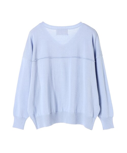 GARAGE OF GOOD CLOTHING（ガレージオブグッドクロージング）の「LIL Vネックゆるニット（トップス・ピンク/ライトブルー・F）」の7枚目の写真