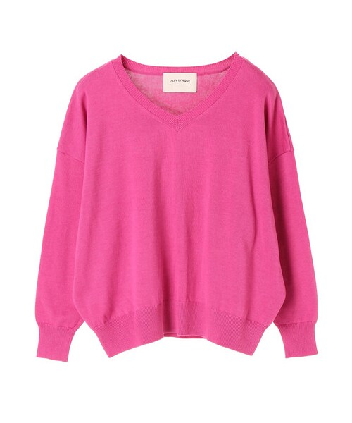 GARAGE OF GOOD CLOTHING（ガレージオブグッドクロージング）の「LIL Vネックゆるニット（トップス・ピンク/ライトブルー・F）」の11枚目の写真