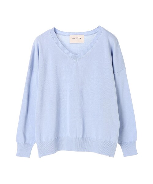 GARAGE OF GOOD CLOTHING（ガレージオブグッドクロージング）の「LIL Vネックゆるニット（トップス・ピンク/ライトブルー・F）」の12枚目の写真