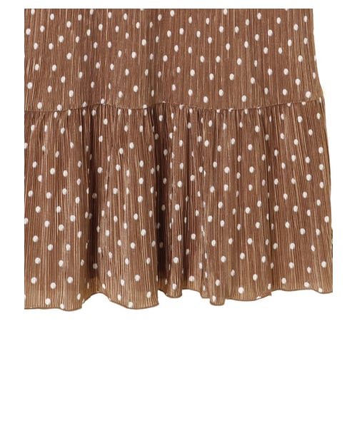 Green　Parks（グリーンパークス）の「・ドットプリーツキャミワンピース（ワンピース/ドレス・グレー/ブラック/ベージュ・F）」の7枚目の写真