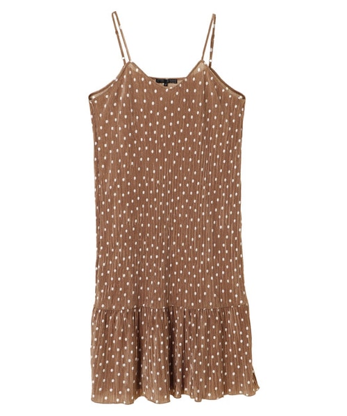 Green　Parks（グリーンパークス）の「・ドットプリーツキャミワンピース（ワンピース/ドレス・グレー/ブラック/ベージュ・F）」の10枚目の写真
