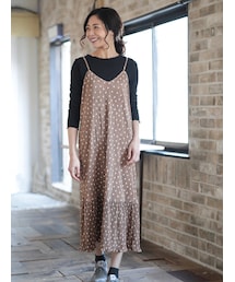 Green　Parks | ・ドットプリーツキャミワンピース(ワンピース/ドレス)