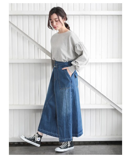 Green Parks（グリーンパークス）の「W closetボリュームスリーブプル Green Parks  ボリュームスリーブプルオーバーF  グレー