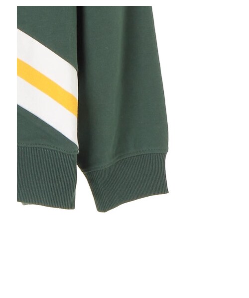 E hyphen world gallery（イーハイフンワールドギャラリー）の「チアフルロゴプルオーバー（トップス・グリーン/ネイビー・F）」の4枚目の写真