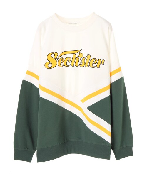 E hyphen world gallery（イーハイフンワールドギャラリー）の「チアフルロゴプルオーバー（トップス・グリーン/ネイビー・F）」の7枚目の写真