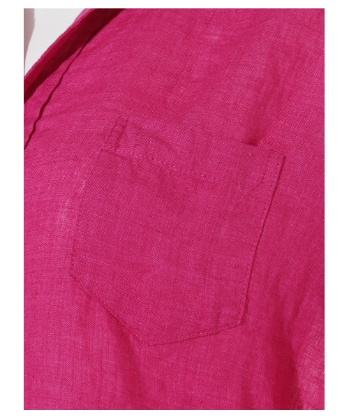 Mila Owen（ミラオーウェン）の「フレンチリネンシャツ（シャツ・レディース・WHT/YEL/PNK/STRIPE・0/1）」の10枚目の写真