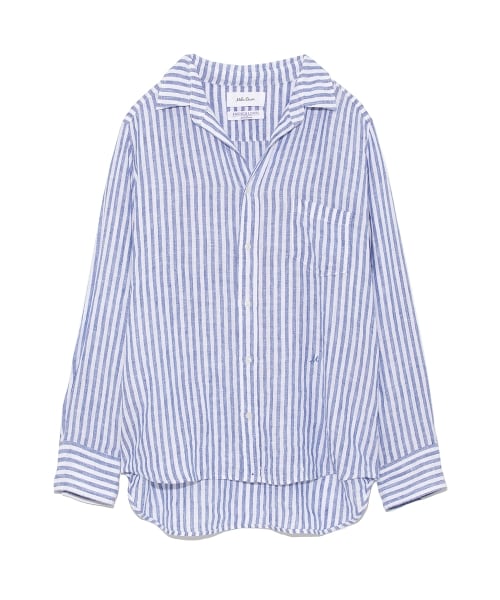 Mila Owen（ミラオーウェン）の「フレンチリネンシャツ（シャツ・レディース・WHT/YEL/PNK/STRIPE・0/1）」の4枚目の写真