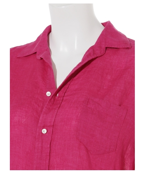 Mila Owen（ミラオーウェン）の「フレンチリネンシャツ（シャツ・レディース・WHT/YEL/PNK/STRIPE・0/1）」の9枚目の写真