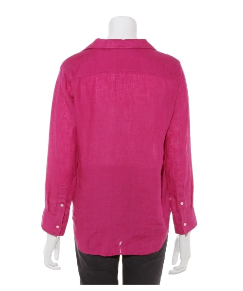 Mila Owen（ミラオーウェン）の「フレンチリネンシャツ（シャツ・レディース・WHT/YEL/PNK/STRIPE・0/1）」の7枚目の写真