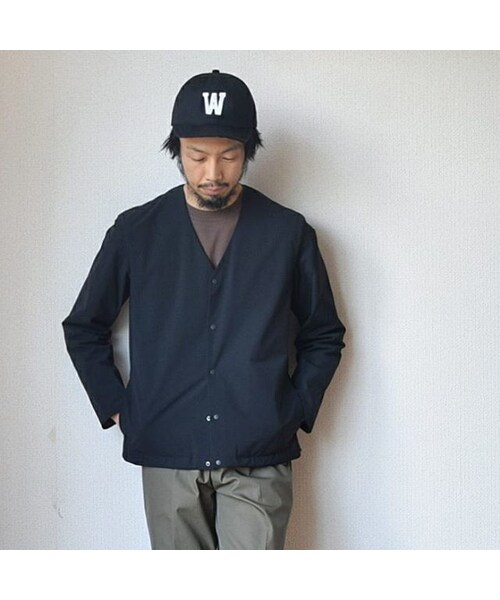 STILL BY HAND(スティルバイハンド)の「【きれいめ春アウター】STILL BY HAND スティルバイバンド ナイロンカーディガンブルゾン ブラック(ブルゾン・メンズ・その他)」の3枚目の写真