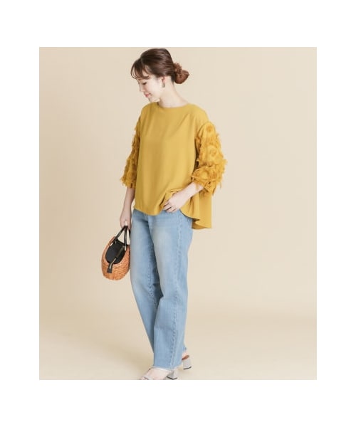 アーバンリサーチロッソ/ROSSO ジャガード スリーブプルオーバー　試着のみ URBAN RESEARCH ROSSO WOMEN（アーバンリサーチ ロッソ）の「【予約