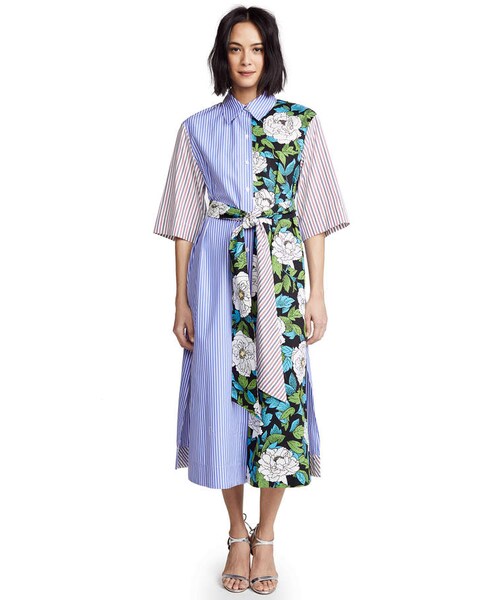 DIANE von FURSTENBERG（ダイアンフォンファステンバーグ）の「Diane von Furstenberg Belted Shirtdress（ワンピース・レディース・White・P/S/M/L）」の2枚目の写真