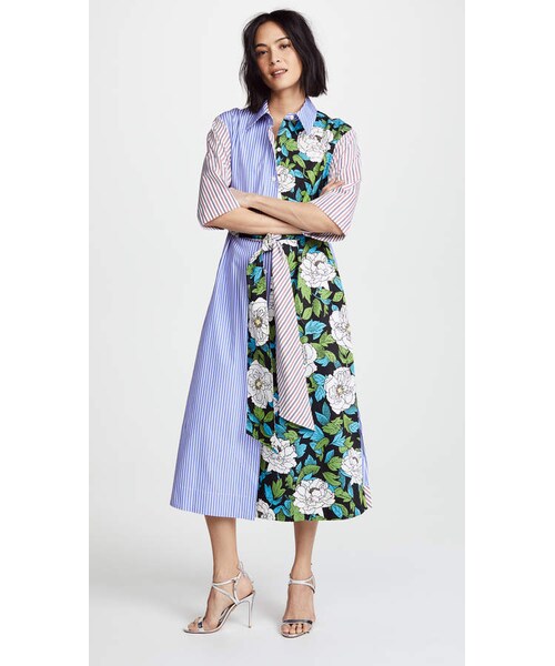 DIANE von FURSTENBERG（ダイアンフォンファステンバーグ）の「Diane von Furstenberg Belted Shirtdress（ワンピース・レディース・White・P/S/M/L）」の6枚目の写真