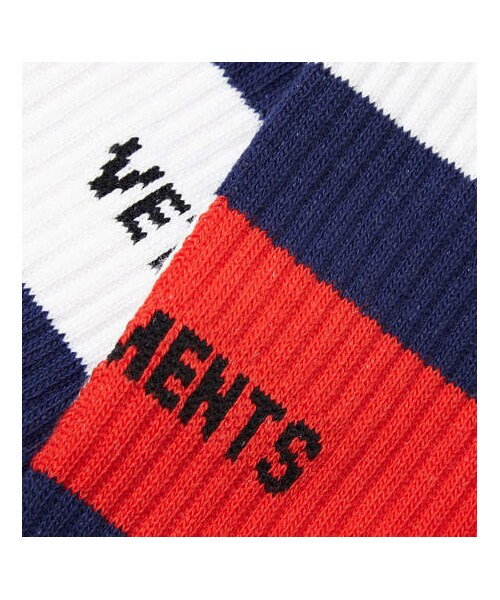 VETEMENTS（ヴェトモン）の「Vetements + Tommy Hilfiger Striped Stretch Cotton-Blend Socks（ソックス/靴下・メンズ・White・Eu39/42/Eu43/46）」の2枚目の写真