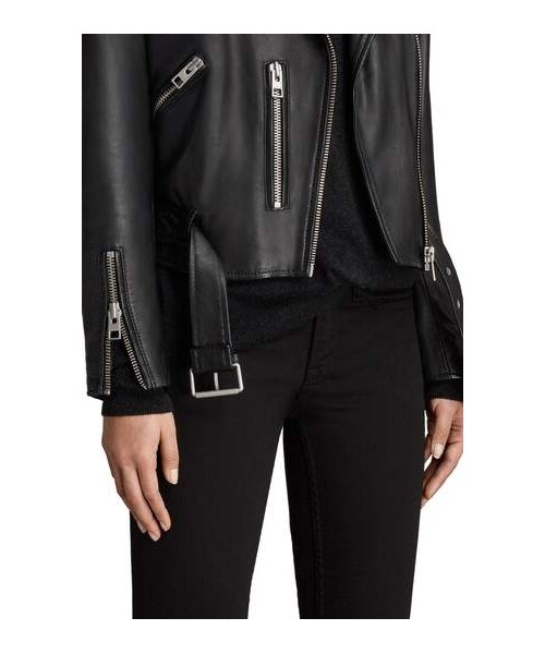 ALLSAINTS（オールセインツ）の「ALLSAINTS Balfern Leather Biker Jacket（ライダースジャケット・レディース・Black・6/0/8/00/2/10/4）」の3枚目の写真