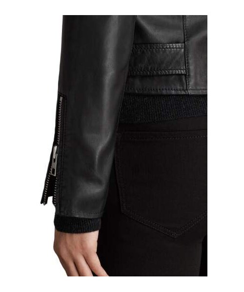ALLSAINTS（オールセインツ）の「ALLSAINTS Balfern Leather Biker Jacket（ライダースジャケット・レディース・Black・6/0/8/00/2/10/4）」の4枚目の写真