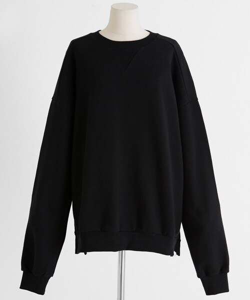 DHOLIC(ディーホリック)の「アンバランスヘムスウェットプルオーバー(スウェット・レディース・ブルー/ピンク/ホワイト/その他/イエロー/ブラック/レッド/グリーン/ベージュ/グレー・FREE)」の3枚目の写真