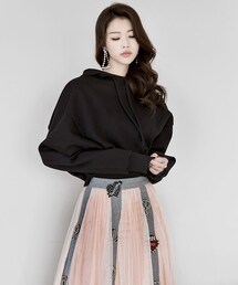 DINT | ミニマルボリュームフードトップス(パーカー)