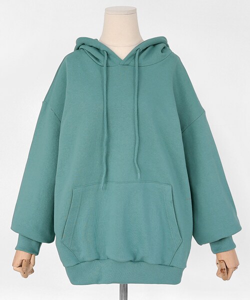 DHOLIC（ディーホリック）の「フードプルオーバー（スウェット・レディース・パープル/ピンク/ベージュ/グリーン/イエロー/ブルー/ブラック/グレー/ホワイト・FREE）」の6枚目の写真