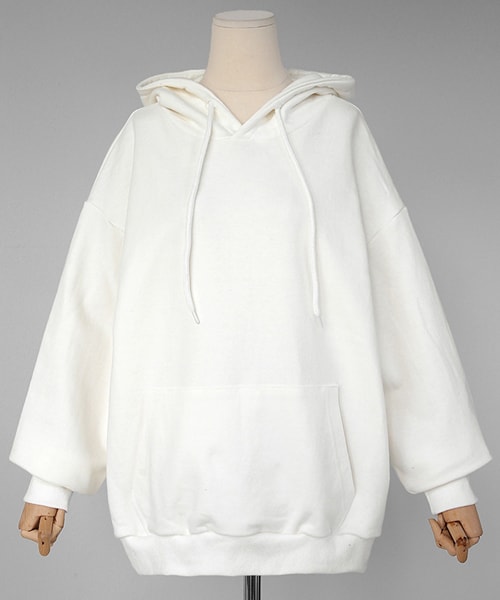 DHOLIC（ディーホリック）の「フードプルオーバー（スウェット・レディース・パープル/ピンク/ベージュ/グリーン/イエロー/ブルー/ブラック/グレー/ホワイト・FREE）」の2枚目の写真