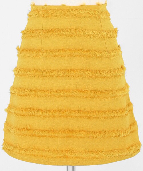 DHOLIC(ディーホリック)の「フリンジミニスカート(スカート・レディース・ブラック/ホワイト/イエロー・FREE)」の3枚目の写真