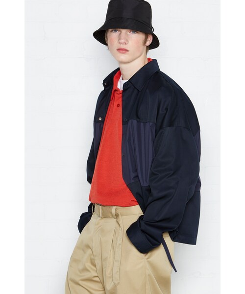 LIFUL MINIMAL GARMENTS.（ライフルミニマルガーメンツ）の「MIXED BLOCK OVER JACKET navy（その他・メンズ・Navy・1/2）」の4枚目の写真