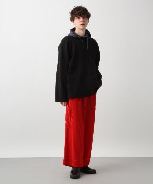 HARE（ハレ）の「ステッチワークパンツ（パンツ・レッド/ベージュ/ネイビー）」の6枚目の写真