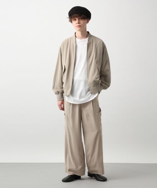 HARE（ハレ）の「ステッチワークパンツ（パンツ・レッド/ベージュ/ネイビー）」の5枚目の写真