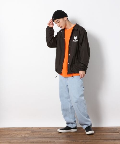 RAGEBLUE（レイジブルー）の「＜Zoo York＞別注コーチジャケット（ジャケット/アウター・ブラック）」の2枚目の写真