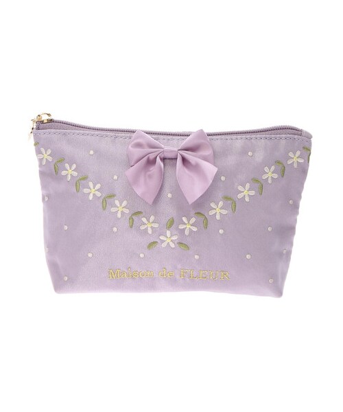 Maison de FLEUR（メゾンドフルール）の「花刺繍ポーチ（）」 - WEAR