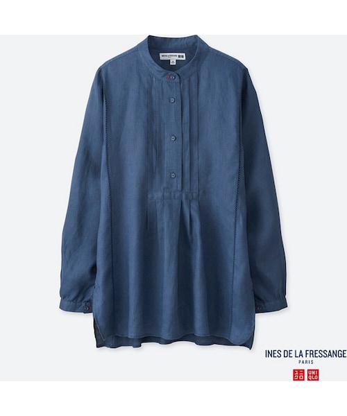 ※　売約済・専用ページ　※ UNIQLO（ユニクロ）の「プレミアムリネンスタンドカラーシャツ（長袖