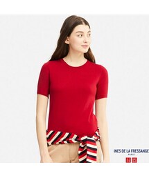 極美品　Rene ルネ　アンサンブル　五分丈　半袖　ビジュー　赤　ボーダー　M 極美品 Rene ルネ アンサンブル 五分丈 半袖 ビジュー 赤 ボーダー M