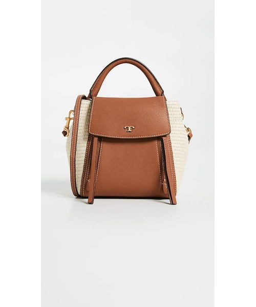 トリーバーチ　ハーフムーン ストロー　クロスボディ TORY BURCH（トリーバーチ）の「Tory Burch Half Moon Straw Cross