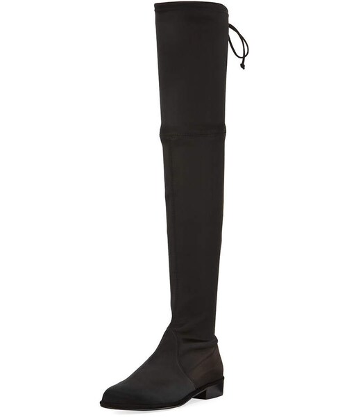 STUART WEITZMAN（スチュアートワイツマン）の「Stuart Weitzman Lowland Satin Over-The-Knee Boot（ブーツ・レディース・Black・11b / 41eu/8b / 38eu/7b / 37eu/7.5b / 37.5eu）」の3枚目の写真
