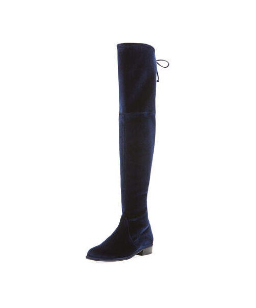 STUART WEITZMAN（スチュアートワイツマン）の「Stuart Weitzman Lowland Velvet Over-The-Knee Boot（ブーツ・レディース・Gray/BALTIC/Black・8b / 38eu/9.5b / 39.5eu/10b / 40eu/9b / 39eu/7.5b / 37.5eu/6b / 36eu）」の3枚目の写真
