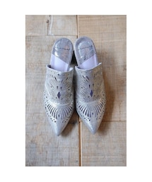 MANA | カッティングレザーミュール(サンダル)