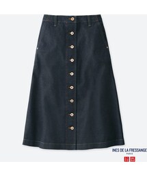 UNIQLO | デニムフレアミディスカート＋E(スカート)