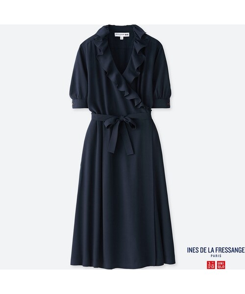 ユニクロ ユニクロ の カシュクールワンピース 半袖 E ワンピース Wear