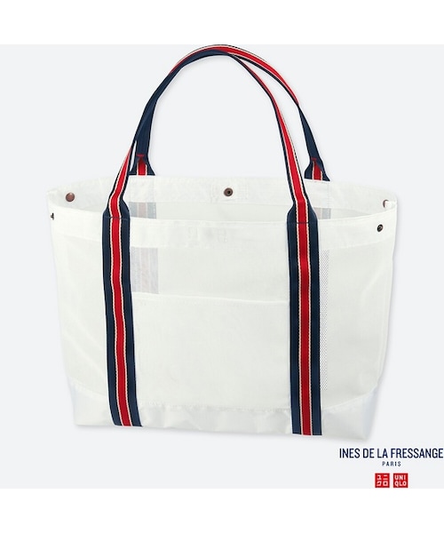 UNIQLO（ユニクロ）の「メッシュバッグ（ハンドバッグ・レディース・NAVY 69/RED 15/OFF WHITE 01・フリー）」の2枚目の写真